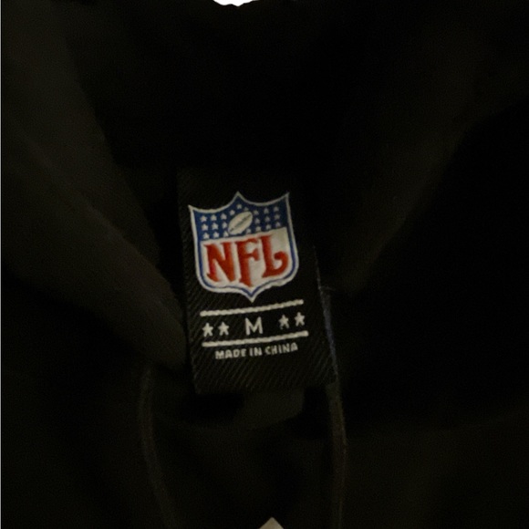 Official NFL LOGO Shield Black Fleece Hoodie Mens Medium NEW (Retail $85) NWT - Picture 3 of 6